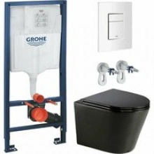 Комплект инсталляции GROHE Rapid SL 38772SH0 с унитазом AQUAme AQM2001MB и сиденьем с микролифтом (NW0282)