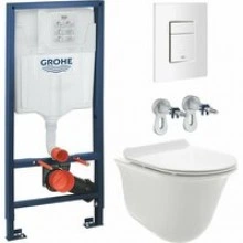 Комплект инсталляции GROHE Rapid SL 38772SH0 с унитазом AQUAme AQM2005 и сиденьем с микролифтом (NW0288)