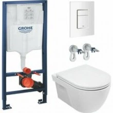 Комплект инсталляции GROHE Rapid SL 38772SH0 с унитазом AQUAme AQM2011 и сиденьем с микролифтом (NW0290)