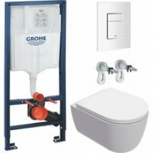 Комплект инсталляции GROHE Rapid SL 38772SH0 с унитазом AQUAme AQM2013PRO и сиденьем с микролифтом, смыв Invisible (NW0292)