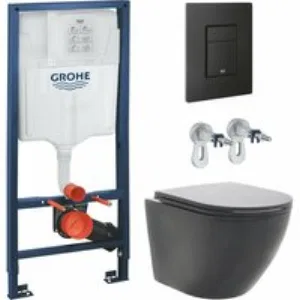 Комплект инсталляции GROHE Solido 38811KF0 с унитазом AQUAme AQM2002MB и сиденьем с микролифтом (NW0296) Комплект инсталляции GROHE Solido 38811KF0 с унитазом AQUAme AQM2002MB и сиденьем с микролифтом (NW0296)
