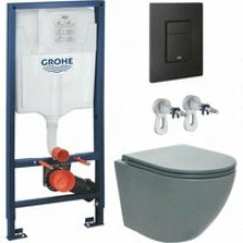 Комплект инсталляции GROHE Solido 38811KF0 с унитазом AQUAme AQM2002MGR и сиденьем с микролифтом (NW0297)