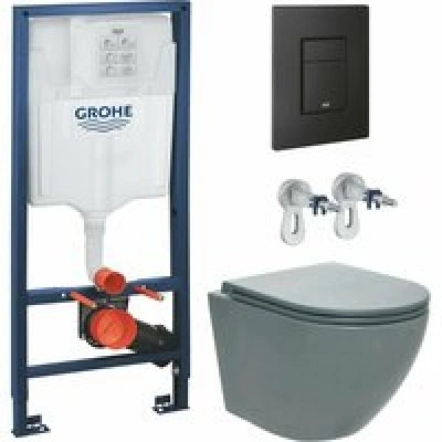 Комплект инсталляции GROHE Solido 38811KF0 с унитазом AQUAme AQM2002MGR и сиденьем с микролифтом (NW0297) Комплект инсталляции GROHE Solido 38811KF0 с унитазом AQUAme AQM2002MGR и сиденьем с микролифтом (NW0297)