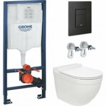 Комплект инсталляции GROHE Solido 38811KF0 с унитазом AQUAme AQM2010 и сиденьем с микролифтом, смыв Quiet (NW0301)