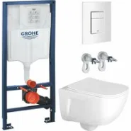 Комплект инсталляции GROHE Rapid SL 38772SH0 с унитазом Aquatek ДИВА AQ2012-00 и сиденьем с микролифтом (NW0319)