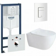 Комплект инсталляции GROHE Rapid SL 38772SH0 с унитазом Aquatek ПОЛАРИС AQ0700-01 и сиденьем с микролифтом (NW0335)