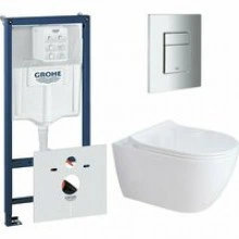 Комплект инсталляции GROHE Rapid SL 38775001 с унитазом Aquatek ПОЛАРИС AQ0700-01 и сиденьем с микролифтом (NW0337)