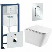 Комплект инсталляции GROHE Rapid SL NW0145/S с унитазом Aquatek ЛИБРА AQ1505T-00 и сиденьем с микролифтом (NW0342)