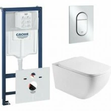 Комплект инсталляции GROHE Rapid SL NW0145/S с унитазом Aquatek МЕДЕЯ AQ1537T-00 и сиденьем с микролифтом (NW0346)