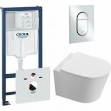 Комплект инсталляции GROHE Rapid SL NW0145/S с унитазом Aquatek ТАУРУС AQ1580T-00 и сиденьем с микролифтом (NW0350)