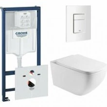 Комплект инсталляции GROHE Rapid SL 38772SH0 с унитазом Aquatek МЕДЕЯ AQ1537T-00 и сиденьем с микролифтом (NW0347)