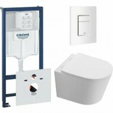 Комплект инсталляции GROHE Rapid SL 38772SH0 с унитазом Aquatek ТАУРУС AQ1580T-00 и сиденьем с микролифтом (NW0351)