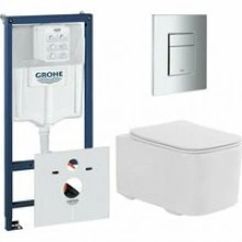 Комплект инсталляции GROHE Rapid SL 38775001 с унитазом Aquatek КВАДРО AQ1515T-00 и сиденьем с микролифтом (NW0341)