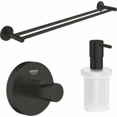 Набор аксессуаров GROHE Essentials, матовый черный (NA0001) Набор аксессуаров GROHE Essentials, матовый черный (NA0001)