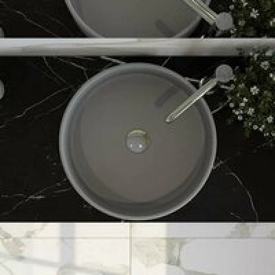 Раковина накладная Aqueduto ESPIRAL, D400, серый матовый (ESP0130) Раковина накладная Aqueduto ESPIRAL, D400, серый матовый (ESP0130)