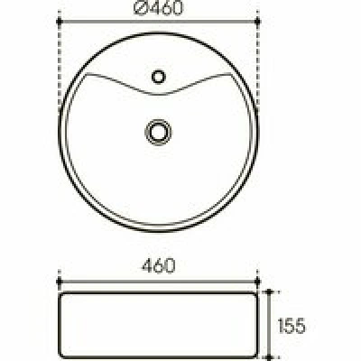 Раковина накладная Aqueduto ESPIRAL, D460, белый глянцевый (ESP0610) Раковина накладная Aqueduto ESPIRAL, D460, белый глянцевый (ESP0610)