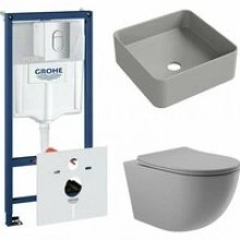 Комплект инсталляции GROHE Rapid SL NW0145/S с унитазом Aqueduto OVO0130 и раковиной Aqueduto ESPIRAL ESP0330 (NW0361)