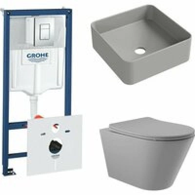 Комплект инсталляции GROHE Rapid SL 38775001 с унитазом Aqueduto CONE CON0130 и раковиной Aqueduto ESPIRAL ESP0330 (NW0366) Комплект инсталляции GROHE Rapid SL 38775001 с унитазом Aqueduto CONE CON0130 и раковиной Aqueduto ESPIRAL ESP0330 (NW0366)