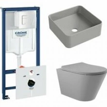 Комплект инсталляции GROHE Rapid SL 38772SH0 с унитазом Aqueduto CONE CON0130 и раковиной Aqueduto ESPIRAL ESP0330 (NW0368)