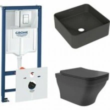 Комплект инсталляции GROHE Rapid SL 38775001 с унитазом Aqueduto ESTETA EST0140 и раковиной накладная Aqueduto ESPIRAL ESP0340 (NW0370)