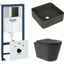 Комплект инсталляции GROHE Solido 38811KF0 с унитазом Aqueduto CONE Plus CONT0240 и раковиной Aqueduto ESPIRAL ESP0340 (NW0375)