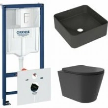 Комплект инсталляции GROHE Rapid SL 38772SH0 с унитазом Aqueduto CONE Plus CONT0240 и раковиной Aqueduto ESPIRAL ESP0340 (NW0376)