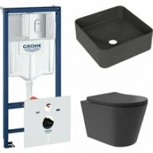 Комплект инсталляции GROHE Rapid SL NW0145/S с унитазом Aqueduto CONE Plus CONT0240 и раковиной Aqueduto ESPIRAL ESP0340 (NW0377)