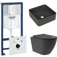 Комплект инсталляции GROHE Rapid SL 38772SH0 с унитазом Aqueduto OVO Plus OVOT0240 и раковиной Aqueduto ESPIRAL ESP0340 (NW0380)