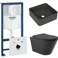 Комплект инсталляции GROHE Rapid SL 38772SH0 с унитазом Aqueduto CONE CON0140 и раковиной Aqueduto ESPIRAL ESP0340 (NW0392)
