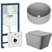 Комплект инсталляции GROHE Rapid SL 38772SH0 с унитазом Aqueduto MACIO MAC0130 и раковиной Aqueduto ESPIRAL D400 ESP0130 (NW0404)