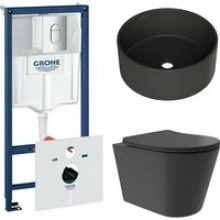 Комплект инсталляции GROHE Rapid SL NW0145/S с унитазом Aqueduto CONE Plus CONT0240 и раковиной Aqueduto ESPIRAL D400 ESP0140 (NW0417)