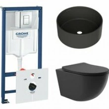 Комплект инсталляции GROHE Rapid SL 38775001 с унитазом Aqueduto OVO OVO0140 и раковиной Aqueduto ESPIRAL D400 ESP0140 (NW0422)