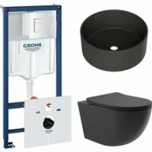 Комплект инсталляции GROHE Rapid SL 38772SH0 с унитазом Aqueduto OVO OVO0140 и раковиной Aqueduto ESPIRAL D400 ESP0140 (NW0424)