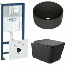 Комплект инсталляции GROHE Rapid SL 38775001 с унитазом Aqueduto MACIO MAC0140 и раковиной Aqueduto ESPIRAL D400 ESP0140 (NW0426)
