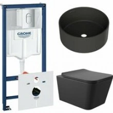 Комплект инсталляции GROHE Rapid SL NW0145/S с унитазом Aqueduto MACIO MAC0140 и раковиной Aqueduto ESPIRAL D400 ESP0140 (NW0429)
