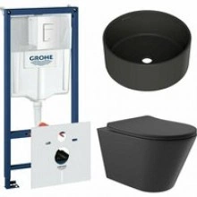 Комплект инсталляции GROHE Rapid SL 38772SH0 с унитазом Aqueduto CONE CON0140 и раковиной Aqueduto ESPIRAL D400 ESP0140 (NW0432)