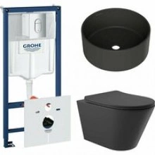 Комплект инсталляции GROHE Rapid SL NW0145/S с унитазом Aqueduto CONE CON0140 и раковиной Aqueduto ESPIRAL D400 ESP0140 (NW0433)