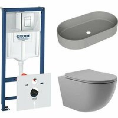 Комплект инсталляции GROHE Rapid SL 38775001 с унитазом Aqueduto OVO OVO0130 и раковиной Aqueduto ESPIRAL ESP0230 (NW0438) Комплект инсталляции GROHE Rapid SL 38775001 с унитазом Aqueduto OVO OVO0130 и раковиной Aqueduto ESPIRAL ESP0230 (NW0438)
