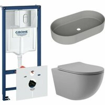 Комплект инсталляции GROHE Rapid SL NW0145/S с унитазом Aqueduto OVO OVO0130 и раковиной Aqueduto ESPIRAL ESP0230 (NW0441) Комплект инсталляции GROHE Rapid SL NW0145/S с унитазом Aqueduto OVO OVO0130 и раковиной Aqueduto ESPIRAL ESP0230 (NW0441)