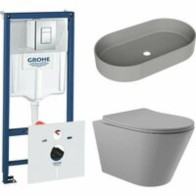 Комплект инсталляции GROHE Rapid SL 38775001 с унитазом Aqueduto CONE CON0130 и раковиной Aqueduto ESPIRAL ESP0230 (NW0446) Комплект инсталляции GROHE Rapid SL 38775001 с унитазом Aqueduto CONE CON0130 и раковиной Aqueduto ESPIRAL ESP0230 (NW0446)