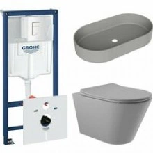 Комплект инсталляции GROHE Rapid SL 38772SH0 с унитазом Aqueduto CONE CON0130 и раковиной Aqueduto ESPIRAL ESP0230 (NW0448)