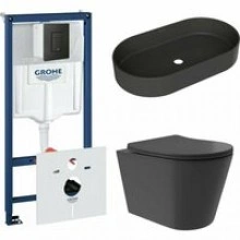 Комплект инсталляции GROHE Solido 38811KF0 с унитазом Aqueduto CONE Plus CONT0240 и раковиной Aqueduto ESPIRAL ESP0240 (NW0455)