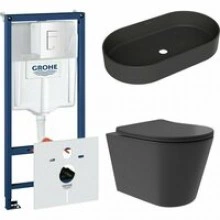 Комплект инсталляции GROHE Rapid SL 38772SH0 с унитазом Aqueduto CONE Plus CONT0240 и раковиной Aqueduto ESPIRAL ESP0240 (NW0456)