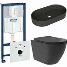 Комплект инсталляции GROHE Rapid SL 38772SH0 с унитазом Aqueduto OVO Plus OVOT0240 и раковиной Aqueduto ESPIRAL ESP0240 (NW0460)