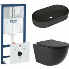 Комплект инсталляции GROHE Rapid SL 38775001 с унитазом Aqueduto OVO OVO0140 и раковиной Aqueduto ESPIRAL ESP0240 (NW0462)
