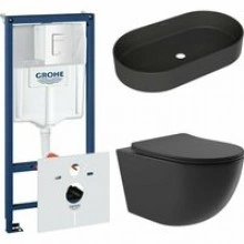 Комплект инсталляции GROHE Rapid SL 38772SH0 с унитазом Aqueduto OVO OVO0140 и раковиной Aqueduto ESPIRAL ESP0240 (NW0464)
