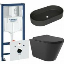 Комплект инсталляции GROHE Rapid SL NW0145/S с унитазом Aqueduto CONE CON0140 и раковиной Aqueduto ESPIRAL ESP0240 (NW0473)