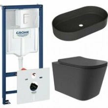 Комплект инсталляции GROHE Rapid SL 38772SH0 с унитазом Aqueduto MACIO Plus MACТ0240 и раковиной Aqueduto ESPIRAL ESP0240 (NW0476)
