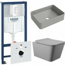 Комплект инсталляции GROHE Rapid SL 38772SH0 с унитазом Aqueduto MACIO MAC0130 и раковиной Aqueduto ESPIRAL ESP0430 (NW0484)