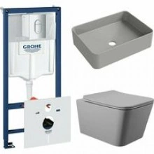 Комплект инсталляции GROHE Rapid SL NW0145/S с унитазом Aqueduto MACIO MAC0130 и раковиной Aqueduto ESPIRAL ESP0430 (NW0485)